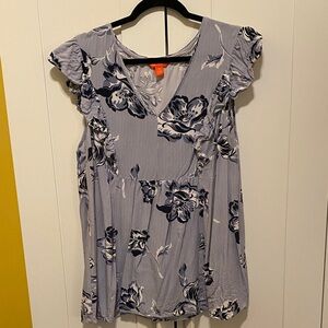 Joe Fresh Blue Floral Women's Blouse